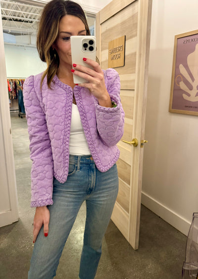 Sienna lavender quilted jacket