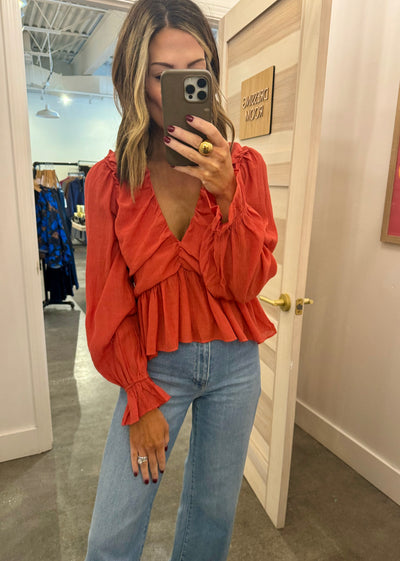 Everly Ruffled  Blouse