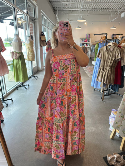 Floral tiered maxi