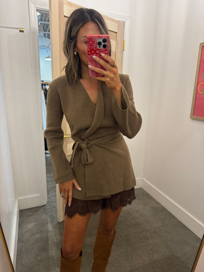 Lola tie belt cardi