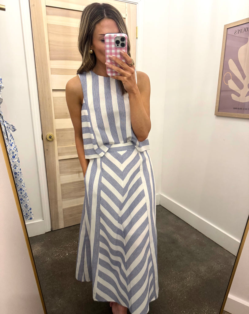 Dixon blue stripe top