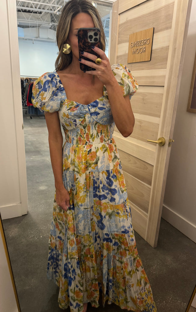 Paige floral tiered maxi