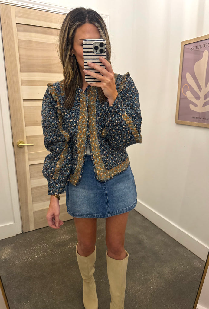 floral corded jacket