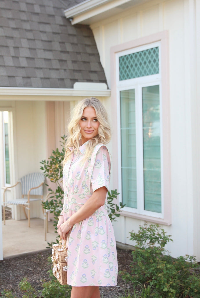 Pink floral dress