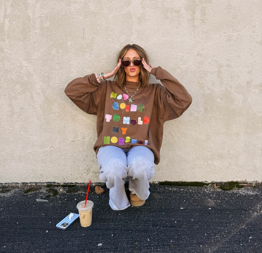 Not gonna hold my horses sweatshirt