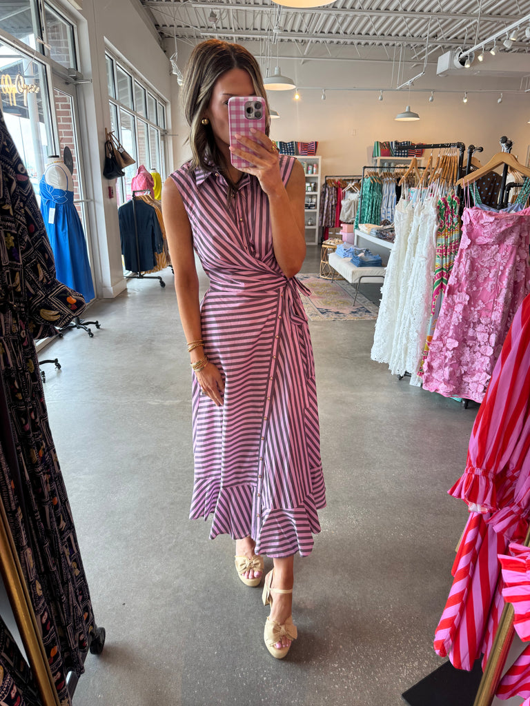 Logan dress stripe