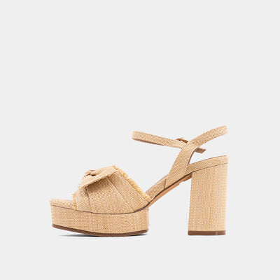 Hollywood raffia heel