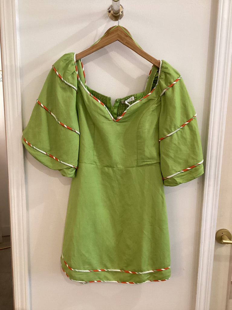 Citrine  puff sleeve dress