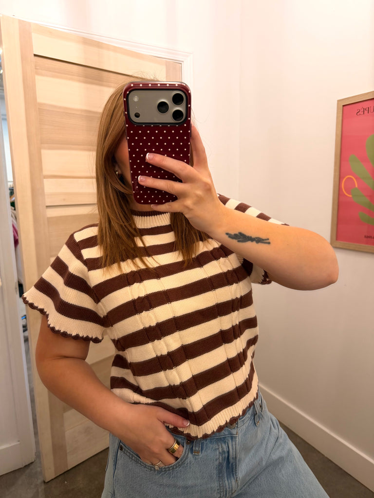 Willa stripe knit top