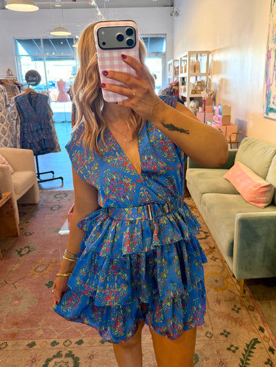 Adley floral satin dress