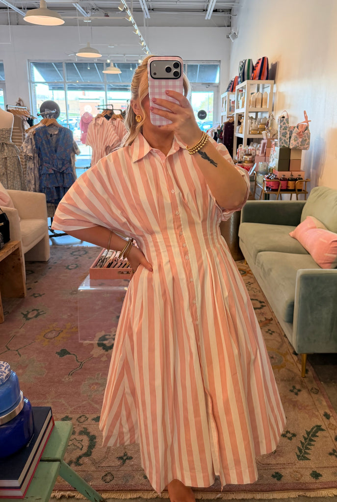 Whitty pink stripe dress