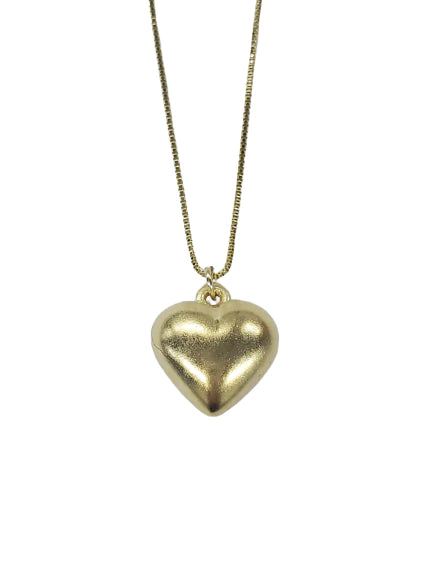 sanded heart necklace