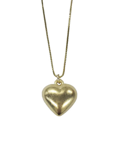 sanded heart necklace