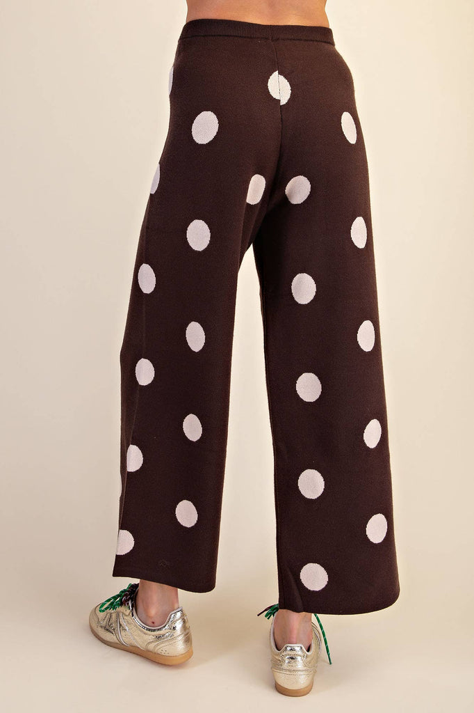 Polka Dot Knit Pants