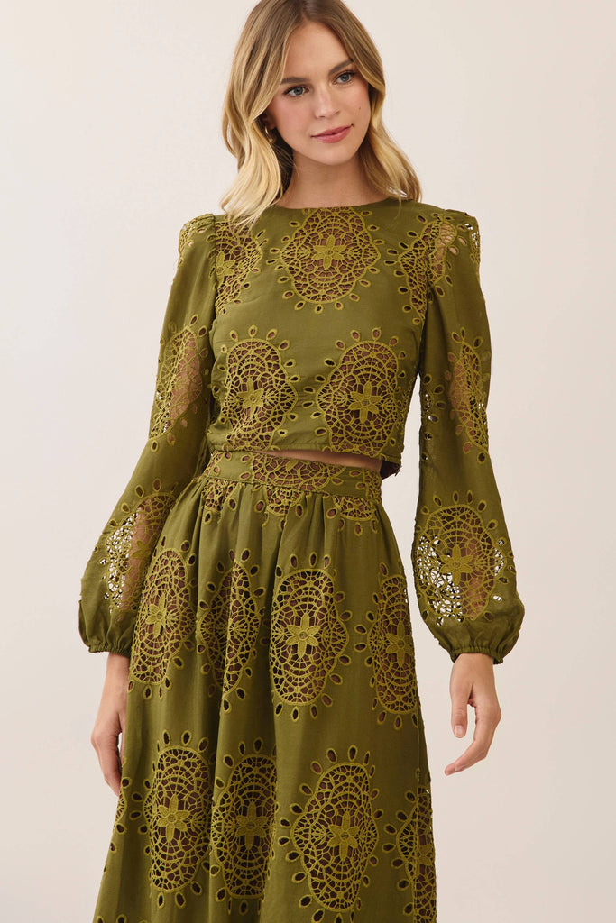 Amelia eyelet top