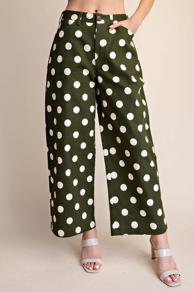 Polka Dot Barrel Pants