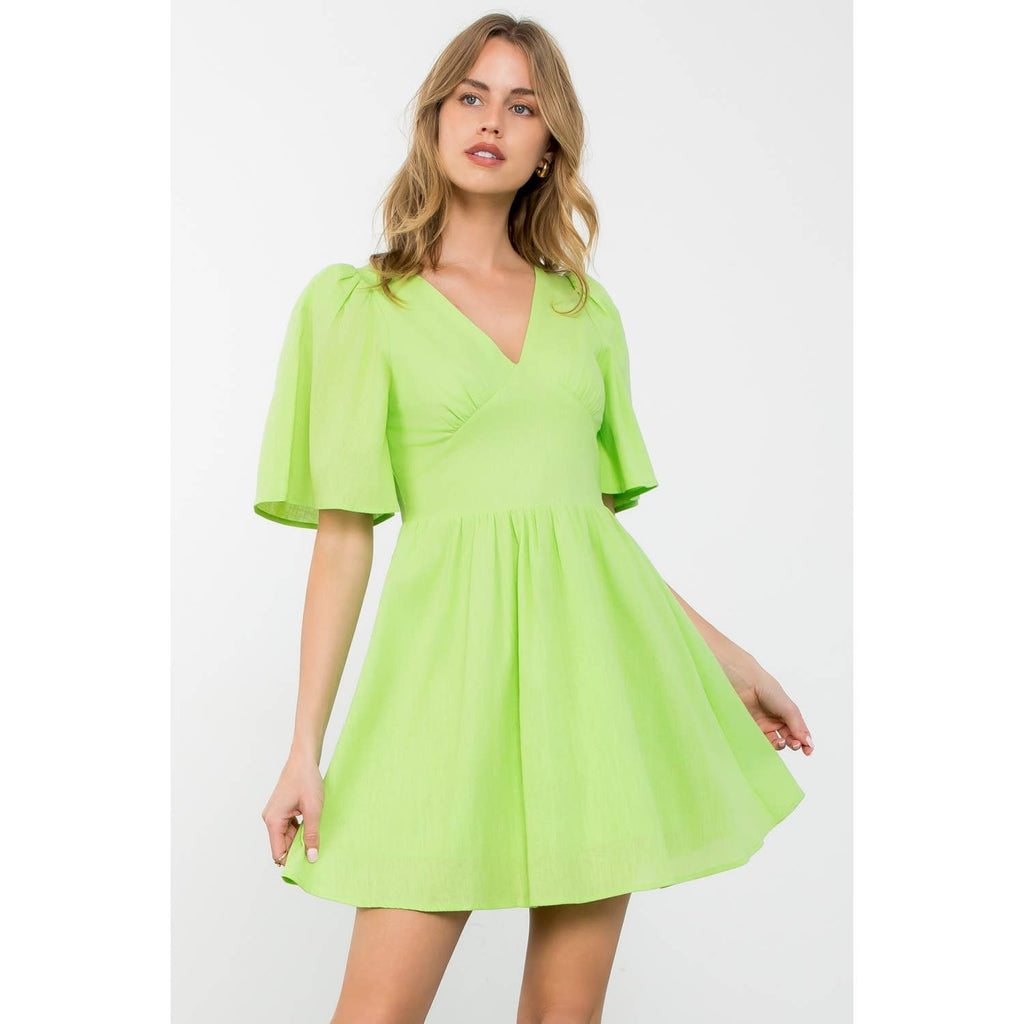 Alba puff sleeve dress