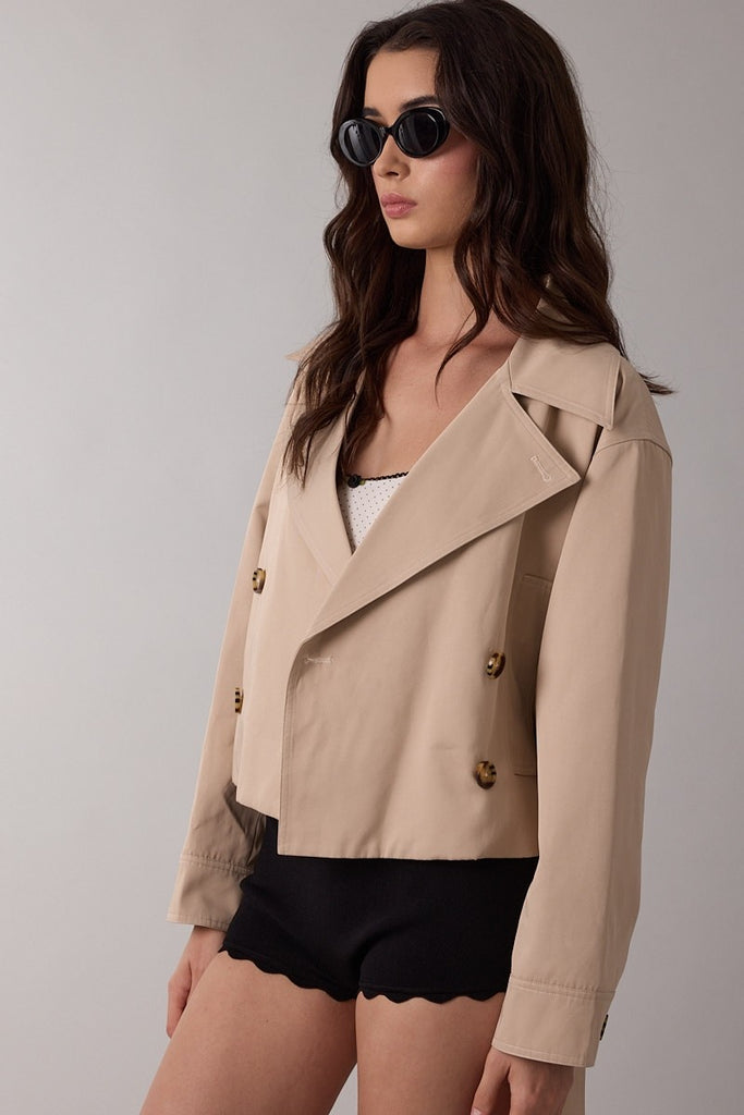 Belted trench coat