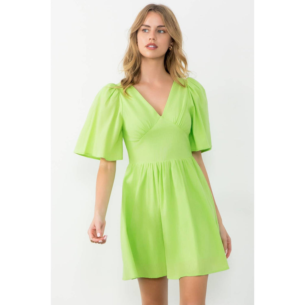 Alba puff sleeve dress