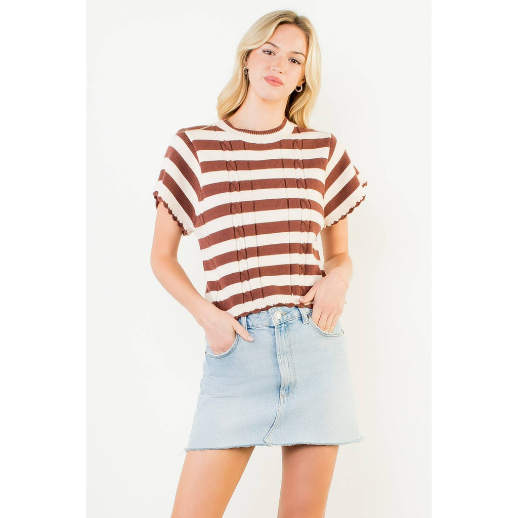 Willa stripe knit top