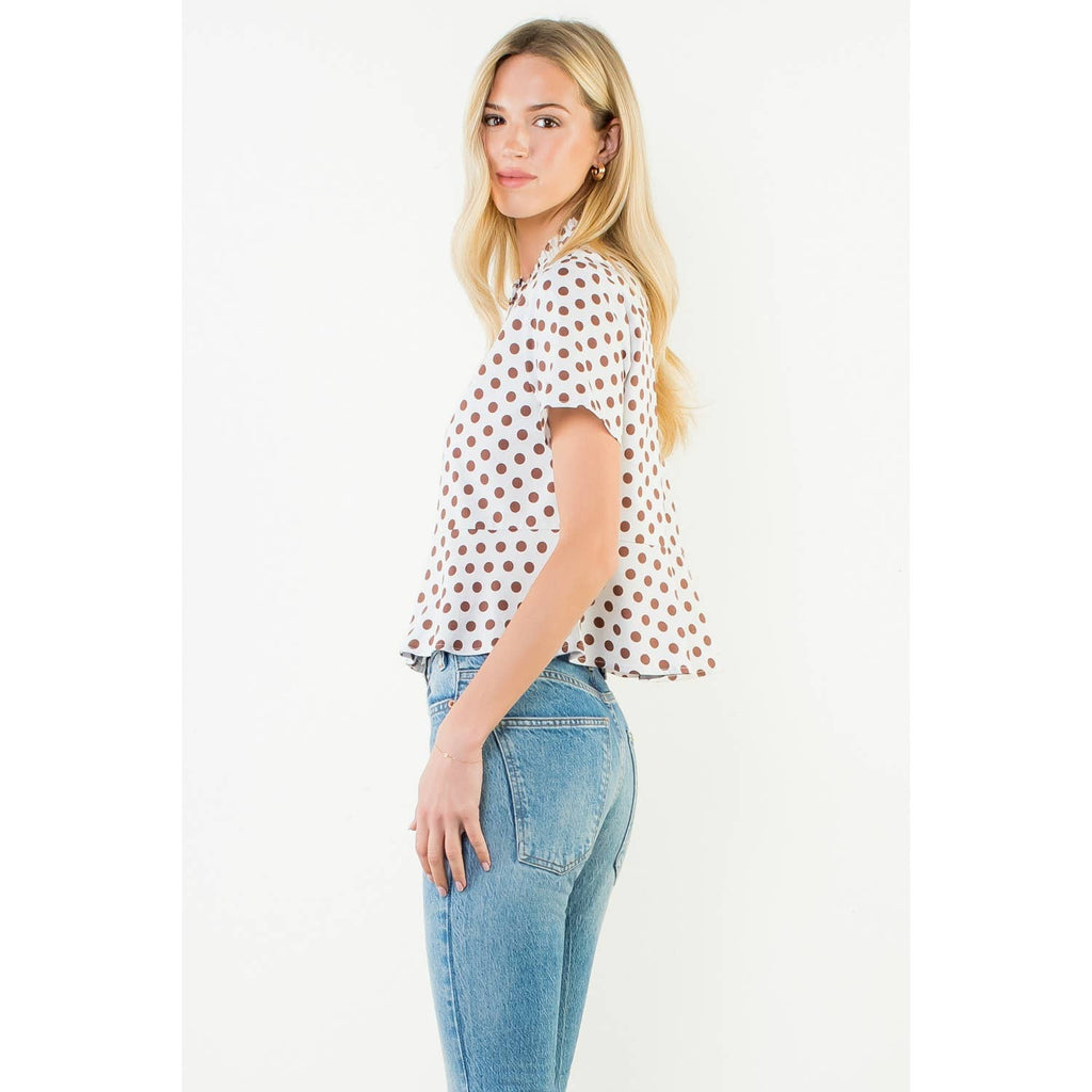 Perrie polka dot top
