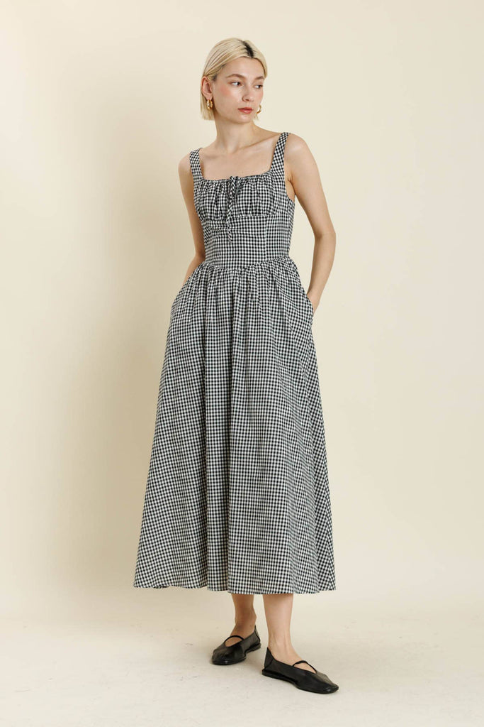 CORSET BODICE MAXI DRESS