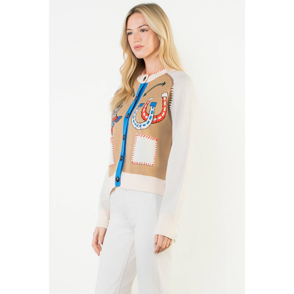 Western embroidered cardi