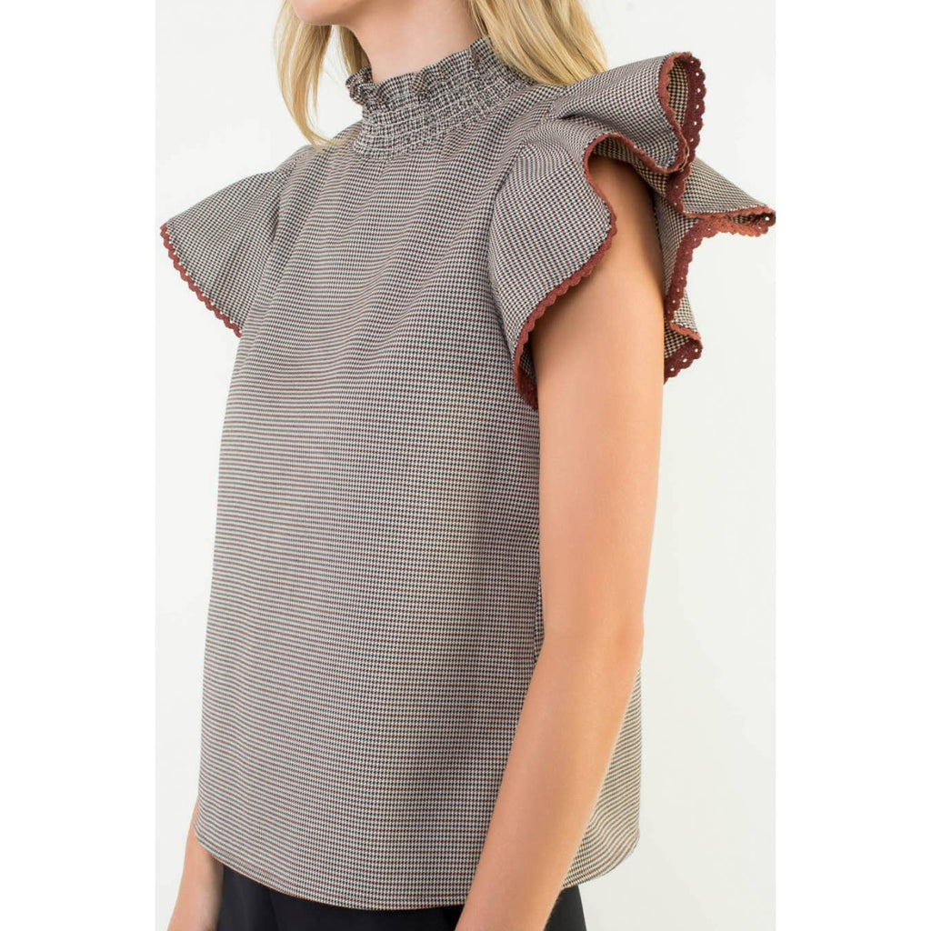Isabel Houndstooth Top
