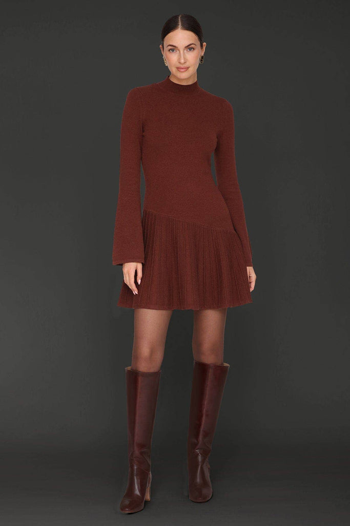 Asymmetric Hem Mini Sweater Dress