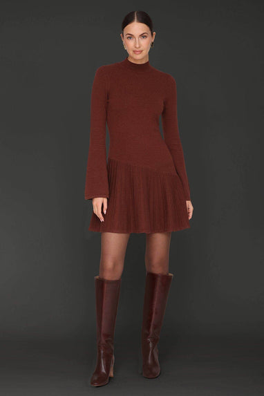 Asymmetric Hem Mini Sweater Dress