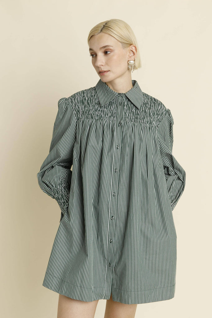 KOREY STRIPE SHIRT DRESS