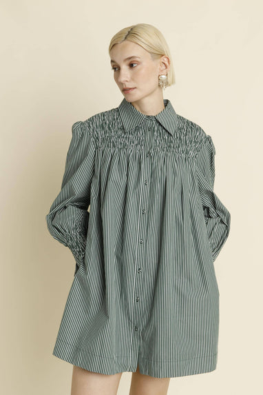 KOREY STRIPE SHIRT DRESS