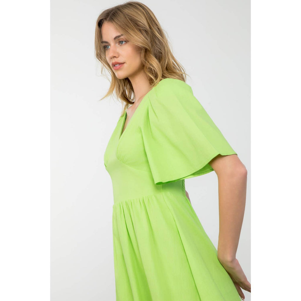 Alba puff sleeve dress