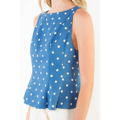Polka Dot peplum Top