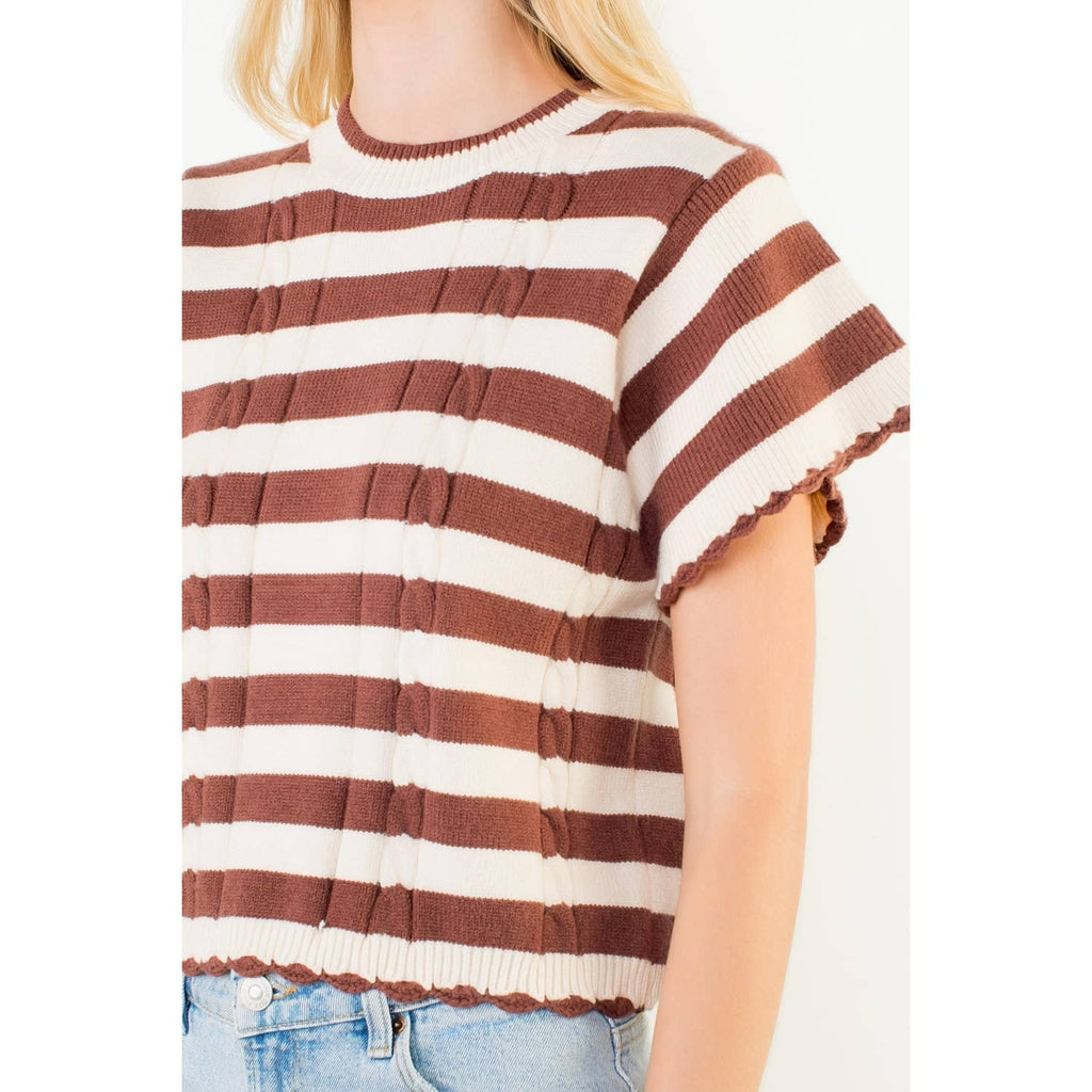 Willa stripe knit top