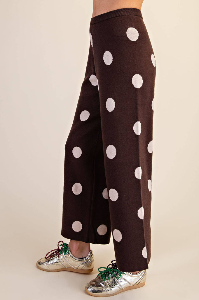 Polka Dot Knit Pants