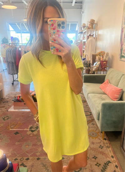 French terry t shirt dress