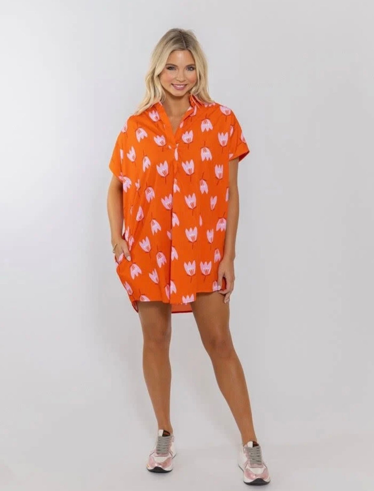 poppy shirt dress Patou | Draped neckline silk shirt dress