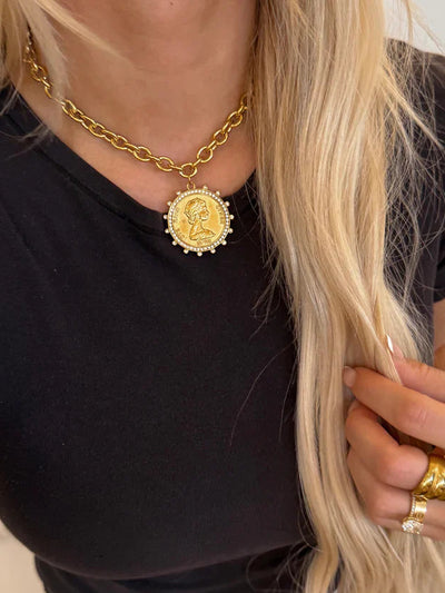 Large coin necklace