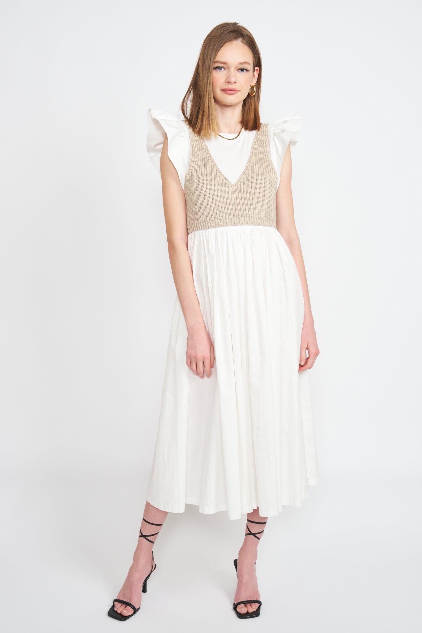 Raya midi dress- white