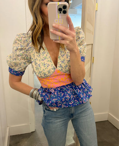 Meagan mixed floral top